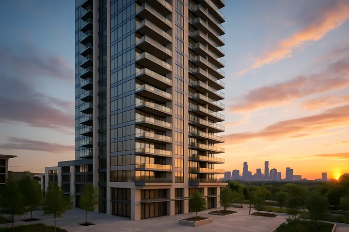 Illustrative Domain neighborhood high-rise residential tower