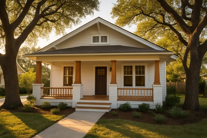 Illustrative East Austin craftsman bungalow